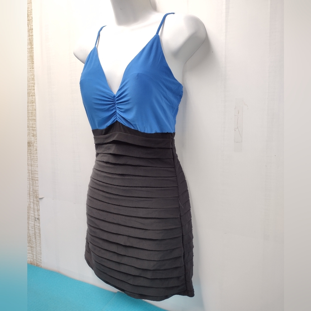 Black Koi Bodycon Spaghetti Strap Stretch Mini Dress Size S